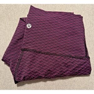 Lululemon Wunder Under Crop‎ High Rise Legging Score Jacquard Black Polar Pink 8